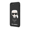 Karl Lagerfeld Fullbody Silicone Iconic - pouzdro pro iPhone SE 2022 / SE 2020 / 8 / 7 (černé)