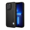BMW Leather Blue Dots - iPhone 14 Pro Max tok (fekete)