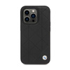 BMW Leather steppelt - iPhone 14 Pro tok (fekete)