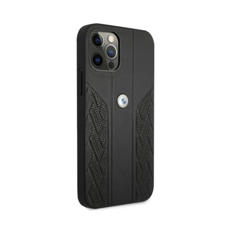 BMW Leather Curve Perforate - Case for iPhone 12 / iPhone 12 Pro (Black)