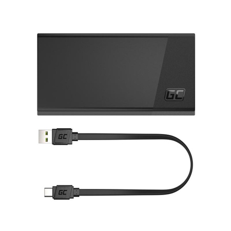Green Cell PowerPlay20s - Power Bank 20000 mAh z szybkim ładowaniem USB-A QuickCharge 3.0 oraz 2x USB-C Power Delivery 22.5W (czarny)