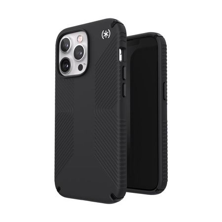 Speck Presidio2 Grip - Csúszásgátló tok iPhone 13 Pro készülékhez (Fekete / Fekete / Fehér)