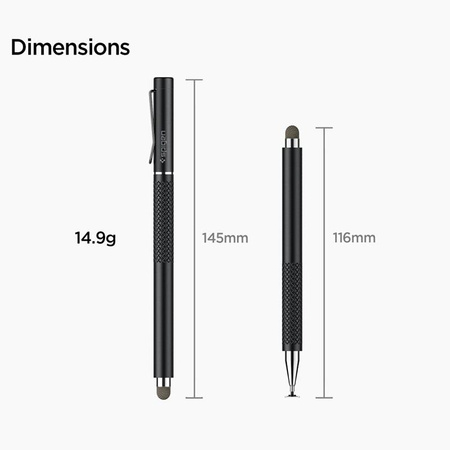 Spigen Universal Stylus Pen - Univerzális érintőképernyős toll (fekete)