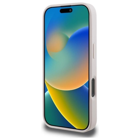 Pouzdro Guess 4G MagSafe s potiskem pruhů - iPhone 16 Pro Max (růžové)