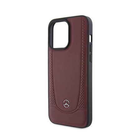 Mercedes Leather Urban Line - Étui pour iPhone 15 Pro (rouge)