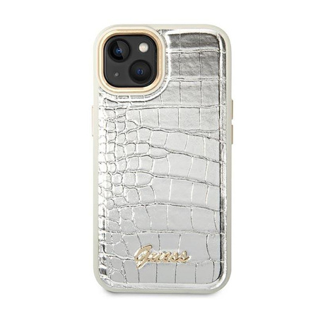 Guess Croco Collection - iPhone 14 Plus Case (silver)