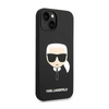 Karl Lagerfeld szilikon ikonikus Karl`s Head - iPhone 14 tok (fekete)