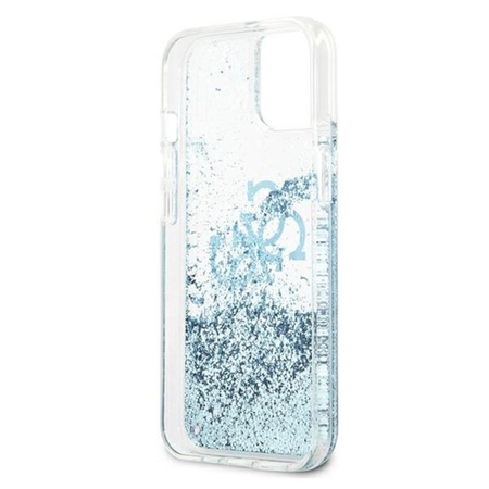 Guess Liquid Glitter 4G Big Logo - iPhone 13 mini Tasche (blau)