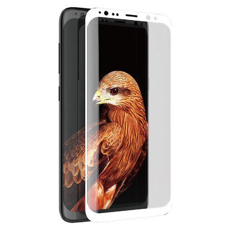 X-Doria Armour 3D Glas - 9H Schutzglas für Samsung Galaxy S8 (weißer Rahmen)