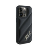 Karl Lagerfeld Diagonal Quilted Script - Coque iPhone 15 Pro Max (noir)