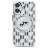 Karl Lagerfeld IML Monogram Karl & Choupette Head MagSafe - Coque iPhone 16 (Transparent)