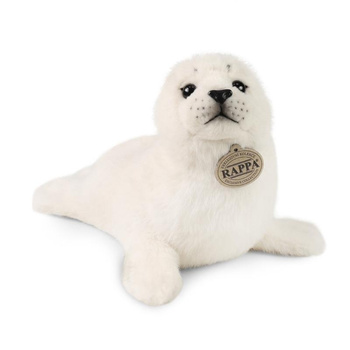 Mascotte foca realistica in peluche Bianco 30 cm Rappa ecologica