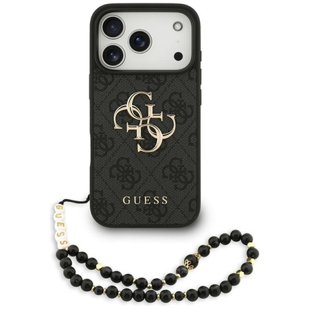 ETUI DO IPHONE 17 PRO GUESS CZARNE ORYGINALNE ZE SMYCZĄ ELEGANCKIE MODNE