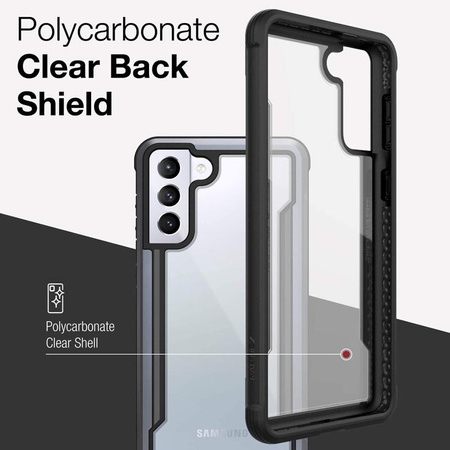 X-Doria Raptic Shield - Etui aluminiowe Samsung Galaxy S21+ (Antimicrobial protection) (Black)