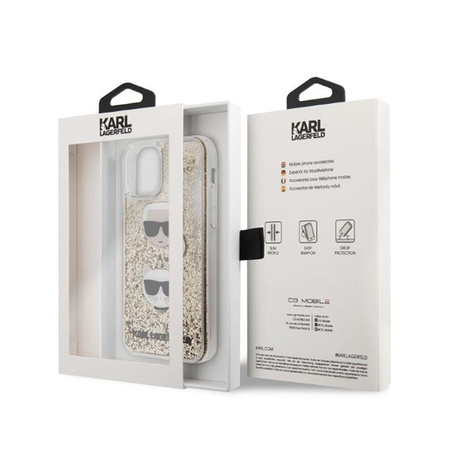 Karl Lagerfeld Liquid Glitter 2 heads - iPhone 11 tok (arany)
