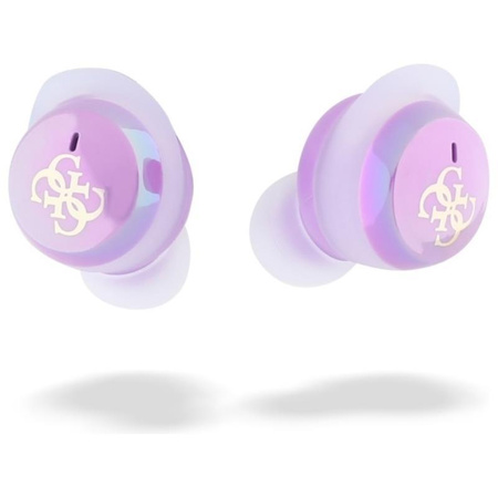 Guess 4G Printed Logo - TWS Casque Bluetooth + étui de chargement (violet)