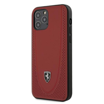 FERRARI Off Track Perforiert - iPhone 12 / iPhone 12 Pro Tasche (rot)