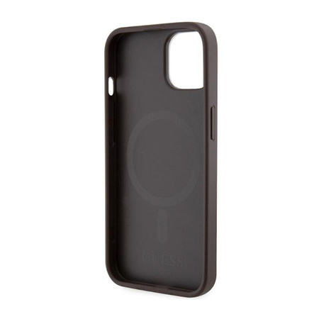 Guess GCube Stripes MagSafe - Coque iPhone 14 (Marron)