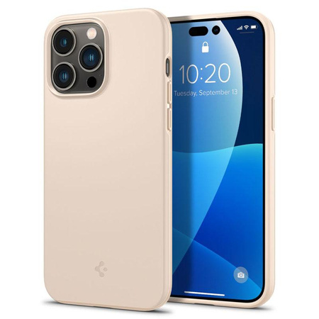 Spigen Thin Fit - Coque pour iPhone 14 Pro Max (Beige)