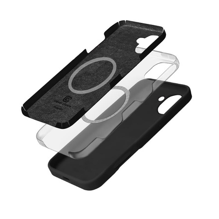 Crong Color Cover Magnetisch - iPhone 16 Plus MagSafe Hülle (schwarz)
