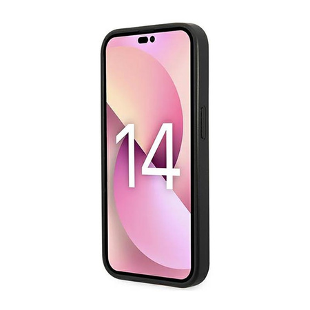Karl Lagerfeld Monogram Stripe - Coque pour iPhone 14 Pro (gris)