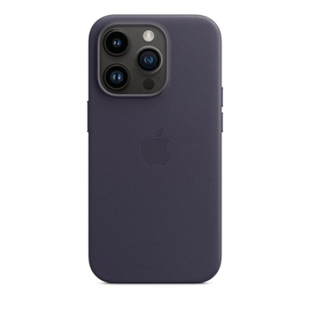 Apple Leather Case - Bőr tok MagSafe-talppal iPhone 14 Pro készülékhez (tinta)