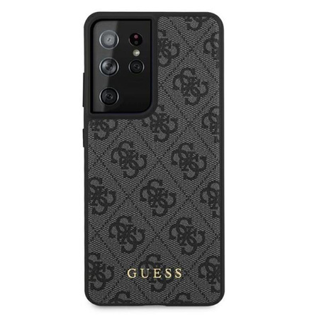 Guess 4G Metal Logo - Etui Samsung Galaxy S21 Ultra (szary)