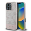 Guess 4G Bottom Stripe - pouzdro pro iPhone 16 Pro Max (růžové)