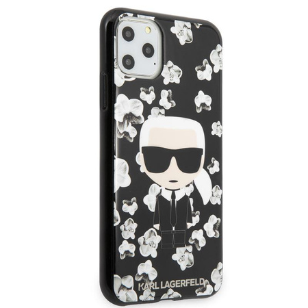 Karl Lagerfeld Iconic Karl Flower - Coque iPhone 11 Pro Max (noir)