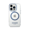 Guess Metal Outline Magsafe - iPhone 14 Pro tok (átlátszó / kék)