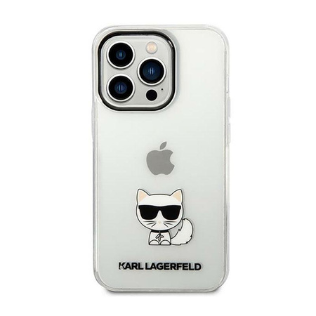 Karl Lagerfeld Choupette Body - pouzdro pro iPhone 14 Pro Max (průhledné)