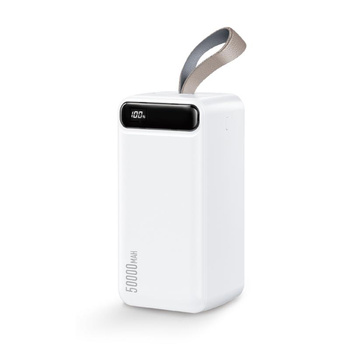 WEKOME WP-283 Minre Series - Powerbank 50000 mAh Schnellladung 2x USB-A 10W + LED-Taschenlampe (Weiß)