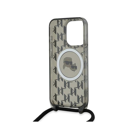 Karl Lagerfeld IML Crossbody Monogram Karl & Choupette Head MagSafe - iPhone 15 Pro Case (noir)