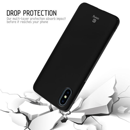 Crong Smooth Skin - Etui iPhone Xs / X (czarny)
