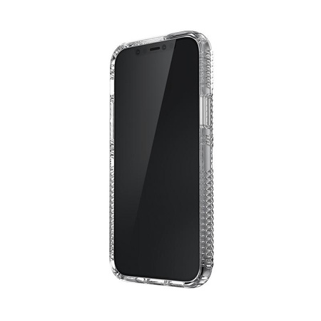 Speck Presidio Perfect-Clear with Grips - iPhone 12 / iPhone 12 Pro Case with MICROBAN Coating (Clear)