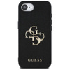 Guess Genarbtes Großes 4G Logo Kleines Klassisches Logo - Tasche für iPhone 16e (schwarz)