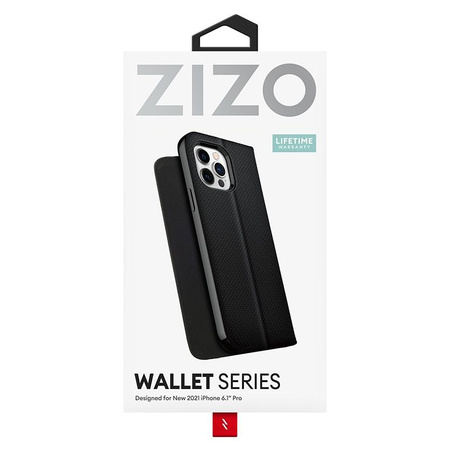 Řada ZIZO WALLET - flipové pouzdro pro iPhone 13 Pro (černé)