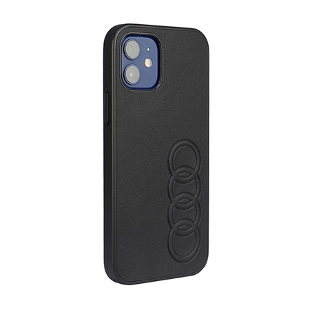 Audi Synthetic Leather - Tasche für iPhone 12 / iPhone 12 Pro (Schwarz)