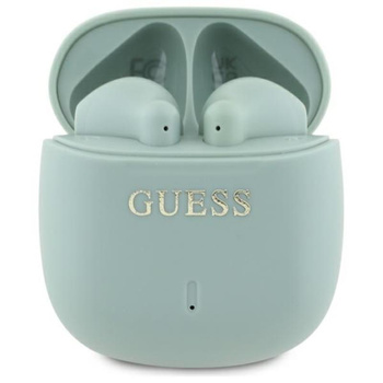 Guess Printed Classic Logo - TWS Bluetooth fejhallgató + töltőtáska (zöld)