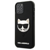 Karl Lagerfeld Choupette Head 3D Rubber - pouzdro pro iPhone 12 Pro Max (černé)