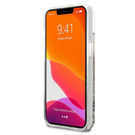 Étui Guess Liquid Glitter 4G Big Logo - iPhone 13 mini (or)