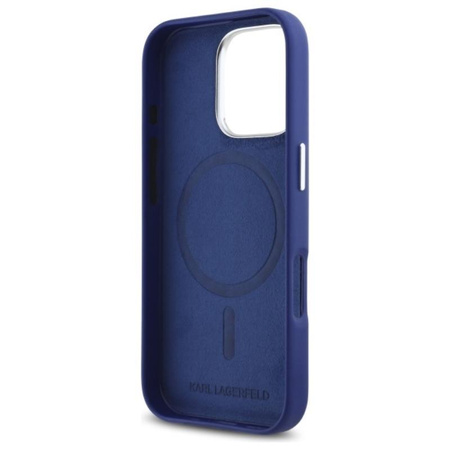 Karl Lagerfeld FW Metal Plate MagSafe - iPhone 16 Pro Max Case (blue)