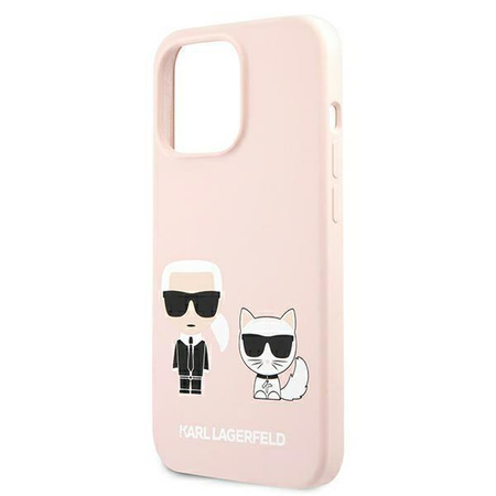 Karl Lagerfeld Slilicone Karl & Choupette Magsafe - pouzdro na iPhone 13 (růžové)