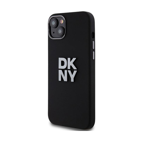 DKNY Liquid Silicone Metal Logo - Coque iPhone 15 Plus / 14 Plus (noir)