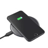 Crong PowerSpot Fast Wireless Charger - Aluminum Qi 15W USB-C wireless charger with tempered glass coating (Shadow Black)