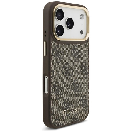 ETUI DO IPHONE 17 PRO do MAGSAFE GUESS + PORTFEL MAGNETYCZNY ZESTAW BRĄZOWY