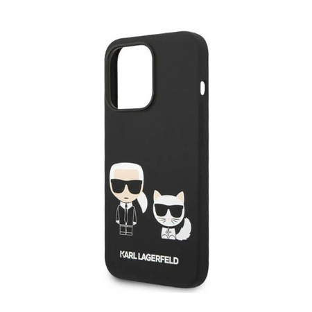 Karl Lagerfeld Liquid Silicone Karl & Choupette MagSafe - pouzdro na iPhone 14 Pro Max (černé)