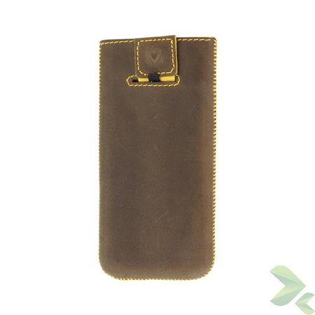 Valenta Pocket Stripe Vintage - Leather slip case (brown)