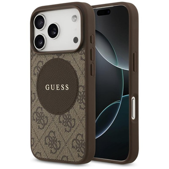 ETUI DO IPHONE 17 PRO do MAGSAFE GUESS ORYGINALNE BRĄZOWE SKÓRZANE MODNE