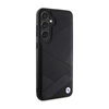 BMW Signature Leder Kreuzungslinien-Muster - Samsung Galaxy S24 Tasche (schwarz)
